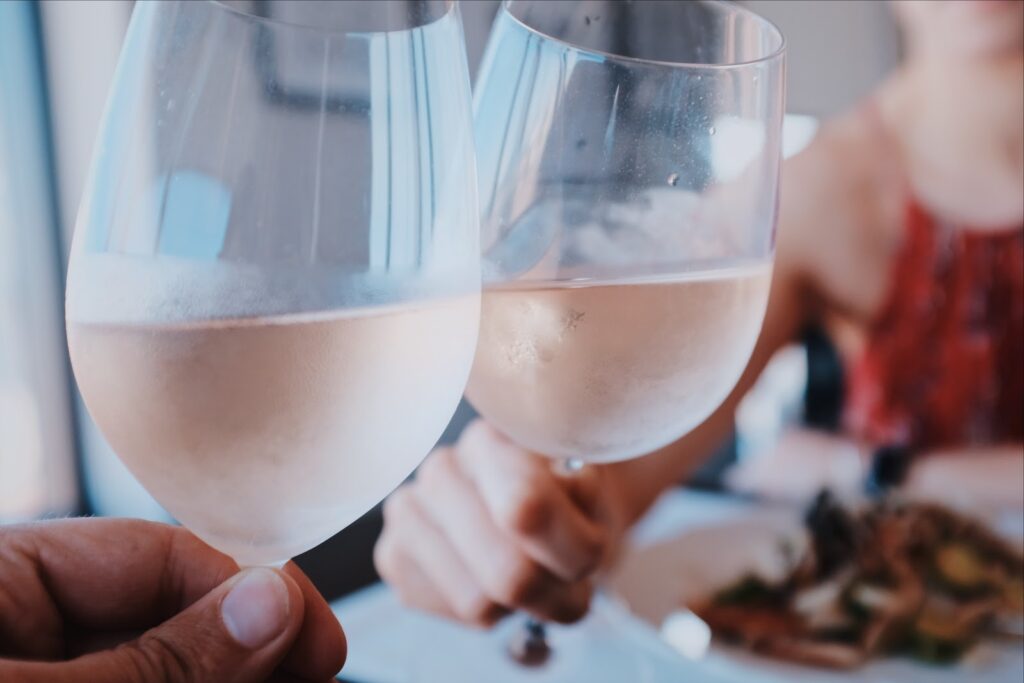 Glass of Cotton Candy Wine