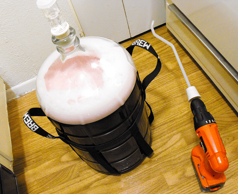Degassing Homemade Wine With Drill