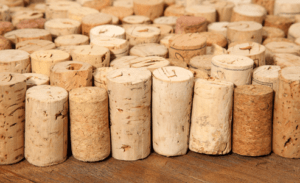 various sized wine bottle corks