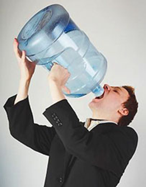 Man Drinking From Carboy
