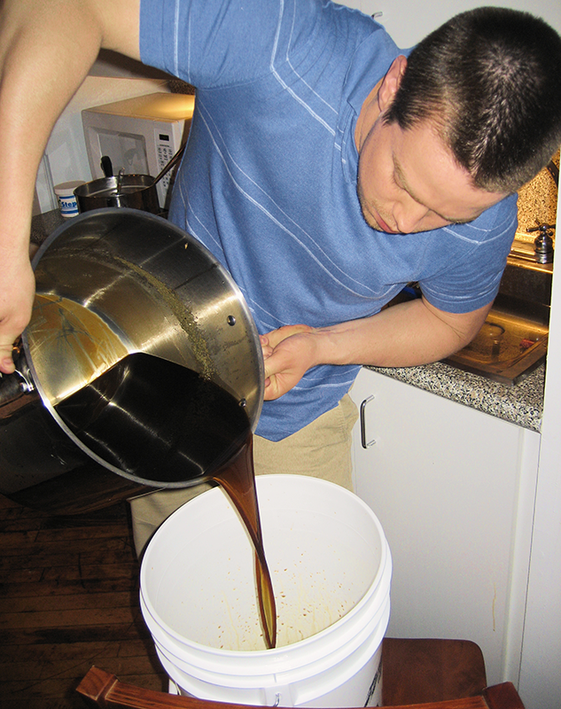 Man Pouring Wort Into Pale