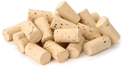 Wine corks waiting to be prepared for bottling wine.