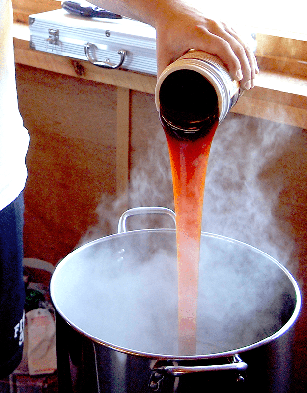 Pouring Malt Extract