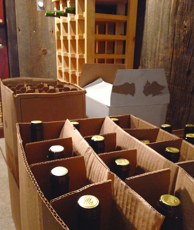 Re-Bottled Wine In Cellar