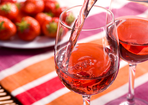 Wine made from strawberry wine recipe.