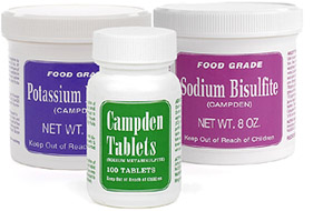 Sodium Metabisulfite, Potassium Metabisulfite and Campden Tablets