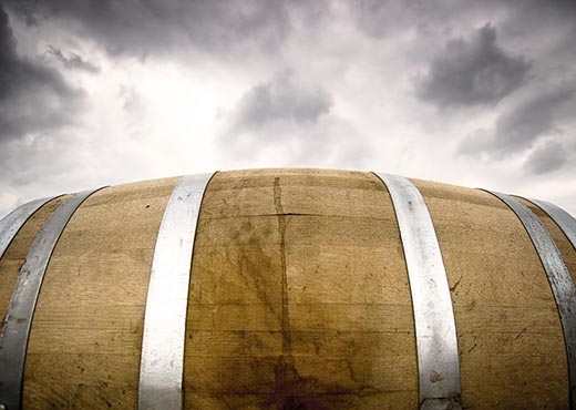 Wine Barrel With Barrel-Aging.