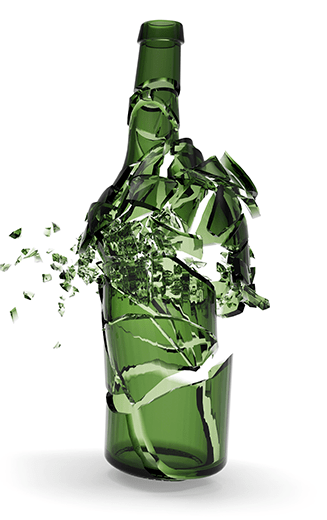 A Wine Bottle Exploding