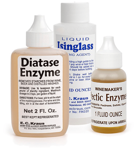 Isinglass, Pectic Enzyme, Diataze Enzyme