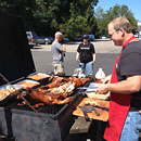 Man Grilling Lunch For Homebrew Judges