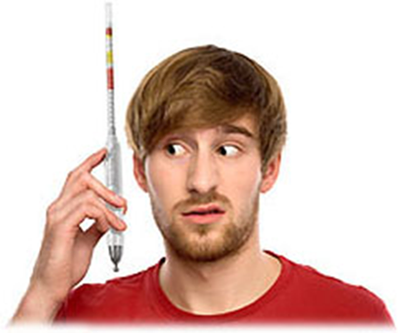 His Starting Hydrometer Reading Is Wrong